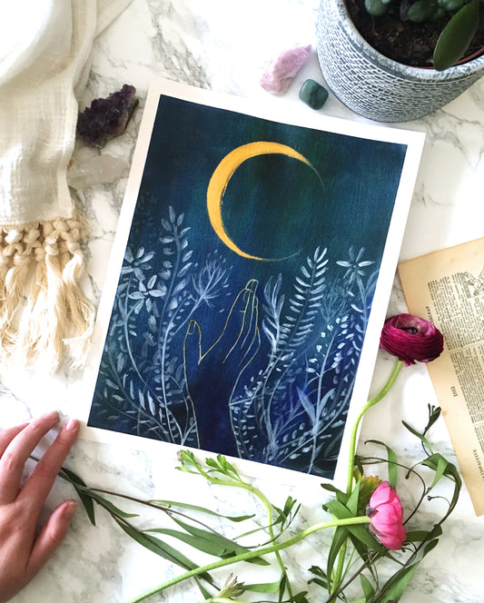 Flower Moon Art Print